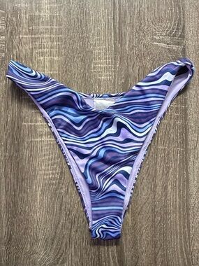 H&M Purple Marble-Print Bikini Bottom